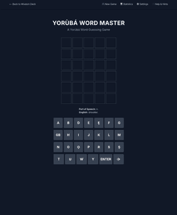 Yoruba Word Master Game Screenshot
